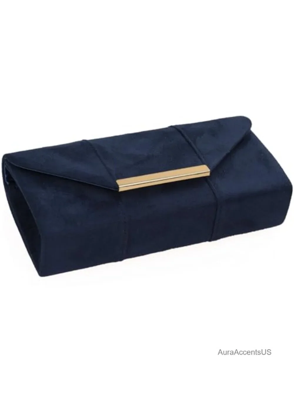 Faux Suede Envelope Clutch Purse Evening Velvet Handbag Foldover Shoulder